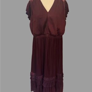 Lane Bryant Deep Burgundy Midi Dress